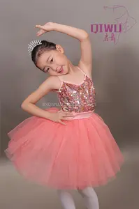 Новое платье для девочек, балетное платье-балетная; Платье принцессы розового цвета и цвета дети CBS-016