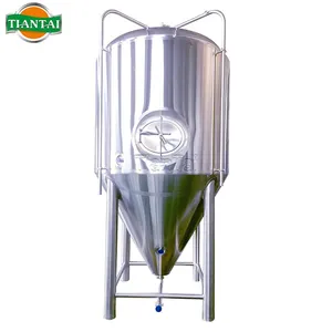 Cuves de fermentation en acier inoxydable monocouche 2000L pour la fermentation de la bière et du cidre