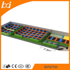 Thương mại thể dục <span class=keywords><strong>trampoline</strong></span> công viên, Cháy bằng chứng bọt Đầy Màu Sắc pit cubes và bọt pit khối - Product Image 3