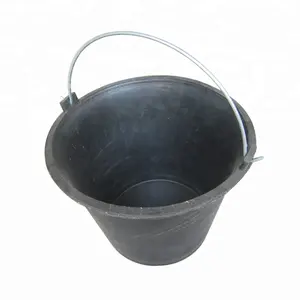 Balde de borracha do pneu reciclado, pail de borracha, cubo de goma 14l,"alcance"