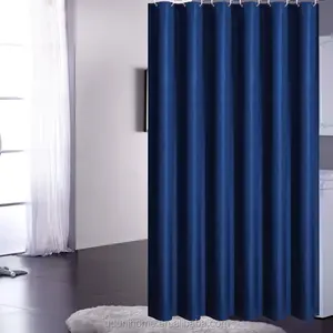 Navy Blue Plain Solid Shower Curtains