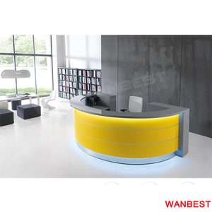 Đèn Led Bàn Tiếp Tân Bàn Bán Nguyệt Bề Mặt Rắn Bàn Làm Móng Cho Tiệm Làm Móng Spa Đồ Nội Thất Văn Phòng - Product Image 4