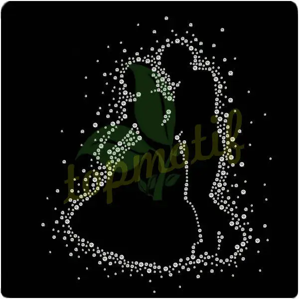 custom design strass hot fix strass transferts motif de danse douce pour la décoration