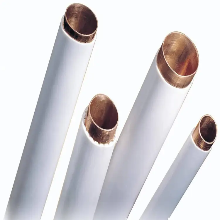 플라스틱 PVC 코팅 구리 튜브 차가운 뜨거운 물 HVAC