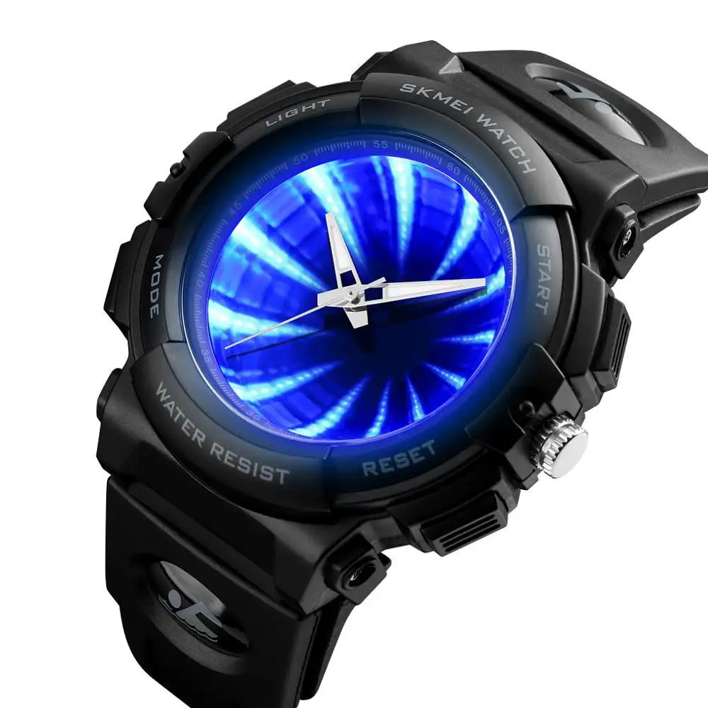 Skmei a buon mercato relojes 3D ABS caso di illuminazione a LED orologi