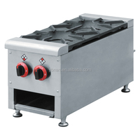 Kompor Gas Industri Stainless Steel 6 Tungku Built-In Komersial dengan Efisiensi Energi Kelas A dan Proteksi Pemadaman Api