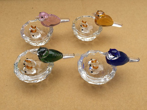 Handcrafted Cut Crystal Birds on a Nest MH-D0263
