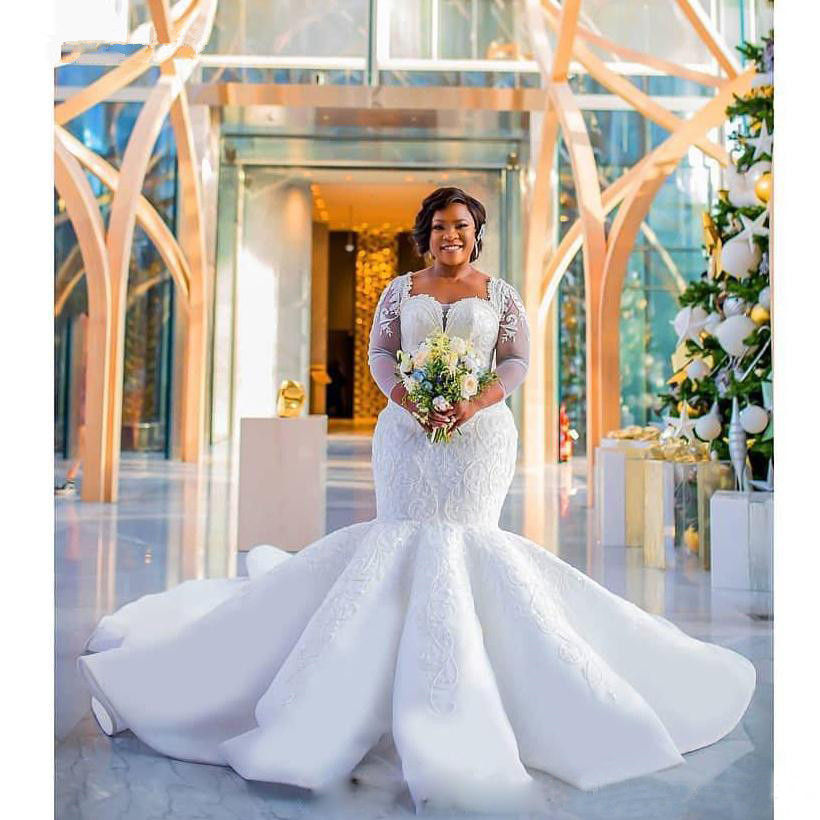 knee length dresses for ladies Sexy Sweetheart Mermaid African Wedding Dresses 2023 Luxury Beaded Emb   Mega Mart Center