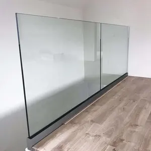 Tamaño de perfil de barandilla de vidrio de aluminio de canal en forma de U