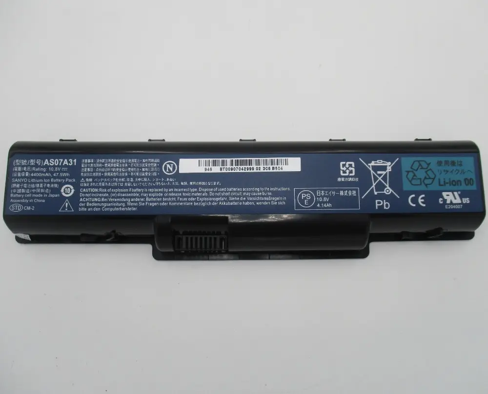 Batería del ordenador portátil para Acer 5738 de 4520 de 4710 as07a31 10,8 V 4400mAh 47.5Wh