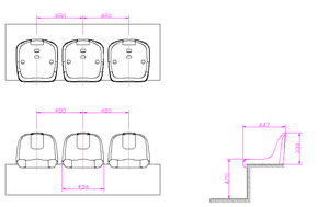 UV kháng và cháy bằng chứng nhựa sân vận động Ghế sân vận động thể thao sân vận động ghế với trung lưng - Product Image 4