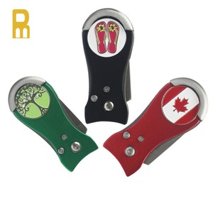 Màu xanh lá cây bạn thân <span class=keywords><strong>switchblade</strong></span> hành động <span class=keywords><strong>divot</strong></span> công cụ sửa chữa/Câu lạc bộ Prop/ Cleaner với từ bóng đánh dấu - Product Image 4