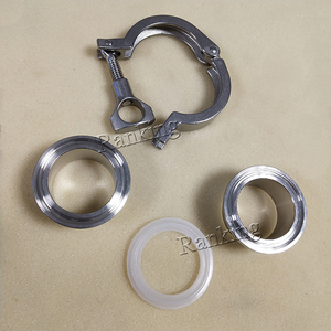 32mm thép không gỉ SUS304 vệ sinh tri-kẹp ferrule Bộ 1 kẹp + 2 ferrules + 1 silicon Gasket - Product Image 3