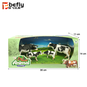 Ensemble de figurines d'animaux de ferme en plastique de 3 à 5 pouces, jouet vache - Product Image 2