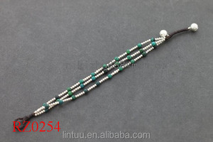 Comercio al por mayor de Alta Calidad de <span class=keywords><strong>La</strong></span> Manera grano de <span class=keywords><strong>la</strong></span> turquesa Pulsera de concha de caracol verde - Product Image 2