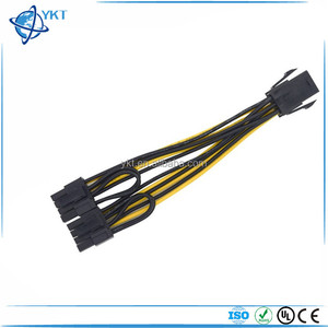 Molex 6 pin <span class=keywords><strong>PCI</strong></span> Express 2 x PCIe 8 (6 + 2) pin de la placa base gráficos tarjeta de vídeo <span class=keywords><strong>PCI</strong></span>-E <span class=keywords><strong>CPU</strong></span> VGA Splitter Hub Cable de alimentación - Product Image 1