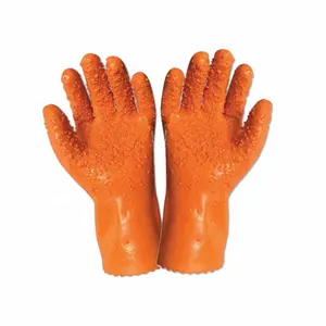 GC5008 naranja guantes de PVC gránulos antideslizantes de goma duradera guantes de la pesca