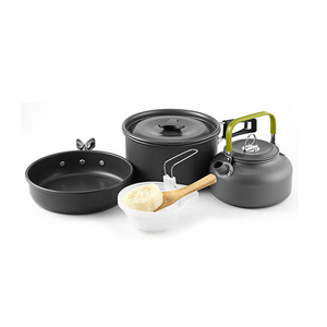 Juego de ollas y sartenes para acampar al aire libre para 2-3 personas, portátil, antiadherente, ligero, para Picnic, <span class=keywords><strong>Camping</strong></span>, utensilios de <span class=keywords><strong>cocina</strong></span>, juegos de hervidores, Kits de <span class=keywords><strong>cocina</strong></span> - Product Image 4