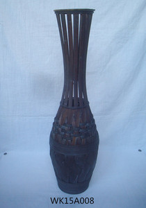 Vase de sol en <span class=keywords><strong>bois</strong></span> et herbe de 24 pouces de haut. Cadeau idéal pour les mariages, la décoration intérieure, les fleurs séchées longues, le spa, l'aromathérapie, l'ombrelle / canne - Product Image 5