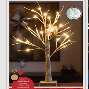 Árbol de <span class=keywords><strong>abedul</strong></span> blanco, árbol decorativo de <span class=keywords><strong>abedul</strong></span>, 24LED, 2 pies - Product Image 3