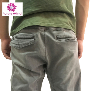 2017 nueva moda 100% algodón Jogger pantalones de mezclilla para hombres - Product Image 1