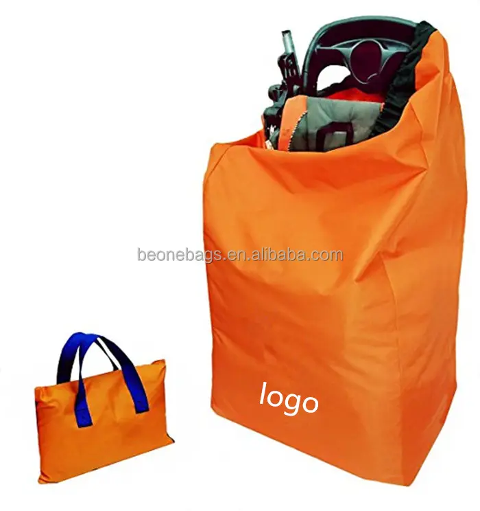 Güvenlik koltuğu için depolama ve havaalanı kapısı kontrolü için omuz askısı ile bebek araba koltuğu seyahat çantası