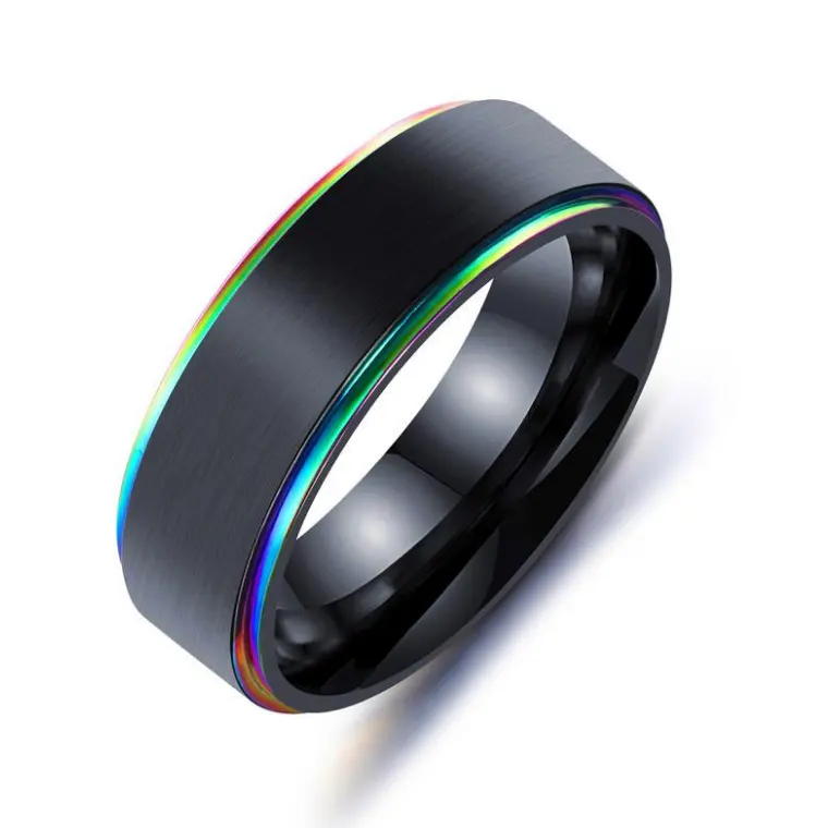 New design stainless steel mood men's ring