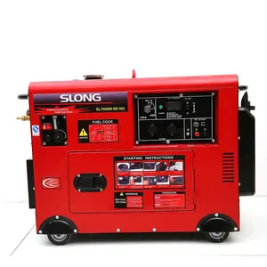 SLONG 1 fase 220V 380v 110V silenciosa de mídia móvel alimentado por motor a gasolina do carro usado 15hp elétrica 6kw gerador a gasolina