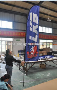 advertising beach flag cheap feather flag promotional wind feather flag on the street - Product Image 2