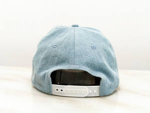 Bordado personalizado 6 Panel Azul Denim Gorras Sombreros de béisbol Logotipo personalizado Gorra Sombrero - Product Image 4