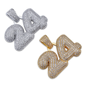 Kalung liontin Hiphop Kobe Nomor <span class=keywords><strong>24</strong></span>, perhiasan basket pria - Product Image 1
