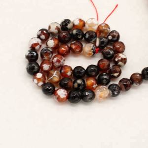 Cuentas Redondas de Ágata de Fuego al por Mayor, 4mm/6mm/8mm/10mm/12mm/14mm, Acabado Esmerilado - Product Image 5