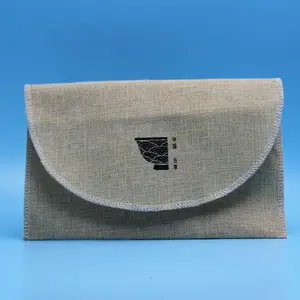 Подгонянная биоразлагаемая джутовая Мешковина Конверт Сумка пеньковая сумка с печатным логотипом