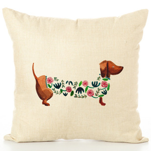 Bauernhaus Moderne Einfache nette hund gedruckt Baumwolle Leinen Sackleinen Platz Kissen Abdeckungen für Sofa - Product Image 2