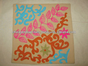 Boutique points à la main vintage broderie miroir travail art bohème tissu coton tradition indienne housses de coussin au meilleur prix - Product Image 2