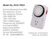 Temporizador programable de 24 horas, interruptor Universal 220V 16A, enchufe europeo, enchufe de la UE, temporizador mecánico de estilo moderno