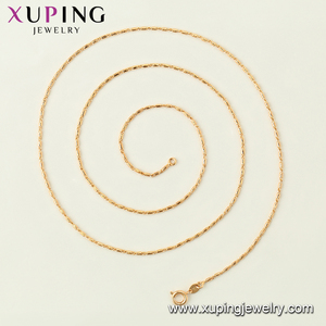 <span class=keywords><strong>Xuping</strong></span>-collar de una cadena de estilo sencillo, chapado en oro, <span class=keywords><strong>material</strong></span> de aleación ambiental para hacer, 45165 - Product Image 5
