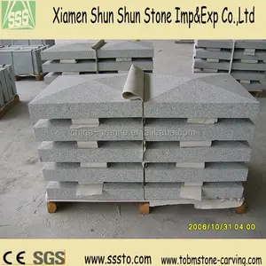 Manufacturer of G603 Bush-hammered Granite Wall/Pillar Pier Cap