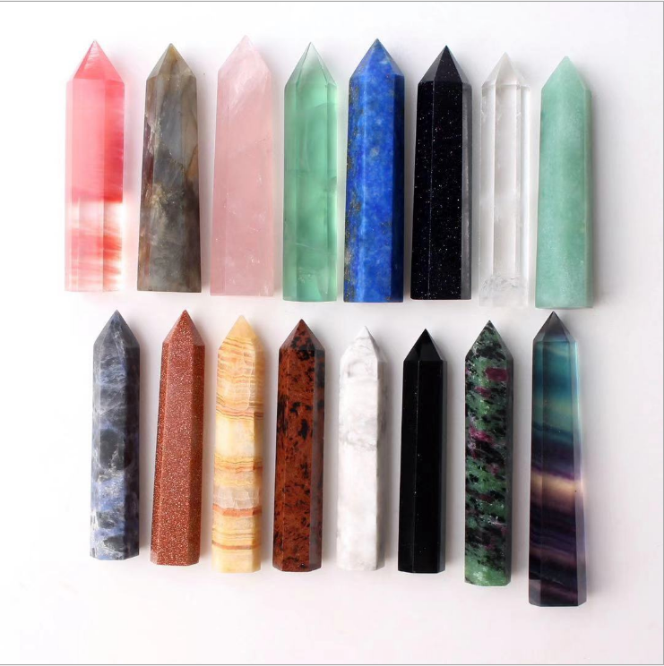 Натуральный высококачественный исцеляющий Кристалл башня палочка флюорит розовый кварц аметист кристалл точки