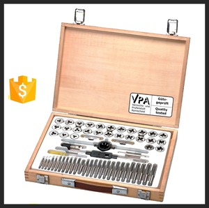 Bộ Dụng Cụ Cầm Tay 60Pc, Vòi Ren Cầm Tay <span class=keywords><strong>UNC</strong></span> UNF NPT Chết Trong Vỏ Gỗ - Product Image 2