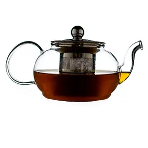 Personalizado resistente ao calor vidro borosilicato tea pot com infusor de chá