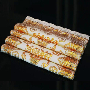 <span class=keywords><strong>Mantel</strong></span> <span class=keywords><strong>Individual</strong></span> Ovalado <span class=keywords><strong>de</strong></span> PVC <span class=keywords><strong>de</strong></span> 30*46cm con Encaje Dorado <span class=keywords><strong>de</strong></span> Fábrica - Product Image 6
