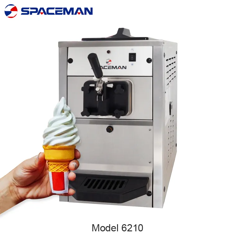 Machine à glace douce italienne, de petite taille, pour la fabrication professionnelle