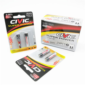 Batteria a secco <span class=keywords><strong>R03</strong></span> UM4 <span class=keywords><strong>AAA</strong></span> 1.5V Zinco-Carbone per Telecomando, Blister, Durata 30 Minuti - Product Image 1