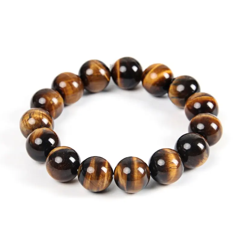 Grade AB+ Natural Stone Beads 4/6/8/10/12/14/16MM Mens Tiger Eye Bracelet