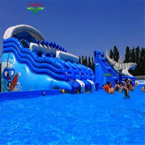Hot children inflatable water slide, Interesting water sports game inflatable water park