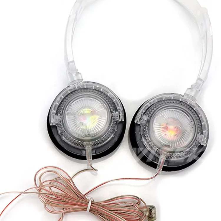 Fones de ouvido portáteis com cancelamento de ruído, headset transparente estéreo portátil com impressão de logotipo do oem,