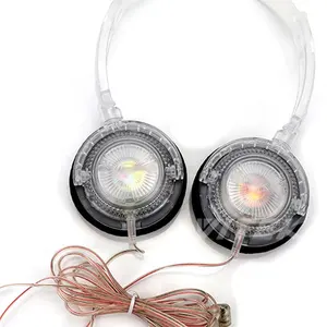 Günstige OEM ODM Logo Druck Noise Cancelling Gefängnis Gefängnis Tragbare Stereo Transparent Klar Headset Kopfhörer Kopfhörer