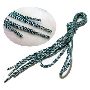 Lacets de chaussures en polyester épais et ronds tressés avec logo - Product Image 2