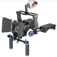 DSLR — stabilisateur de caméra vidéo, kit de cage à bandoulière, plate-forme + boîte mate, mise au point + Cage pour Canon 5D Mark III 5D2 60D 7